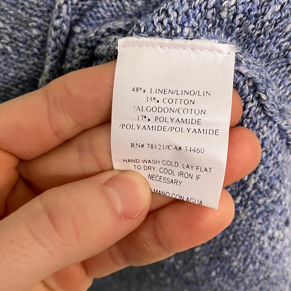 Eileen Fisher linen blend cowl neck sweater size XS - Picture 4 of 6